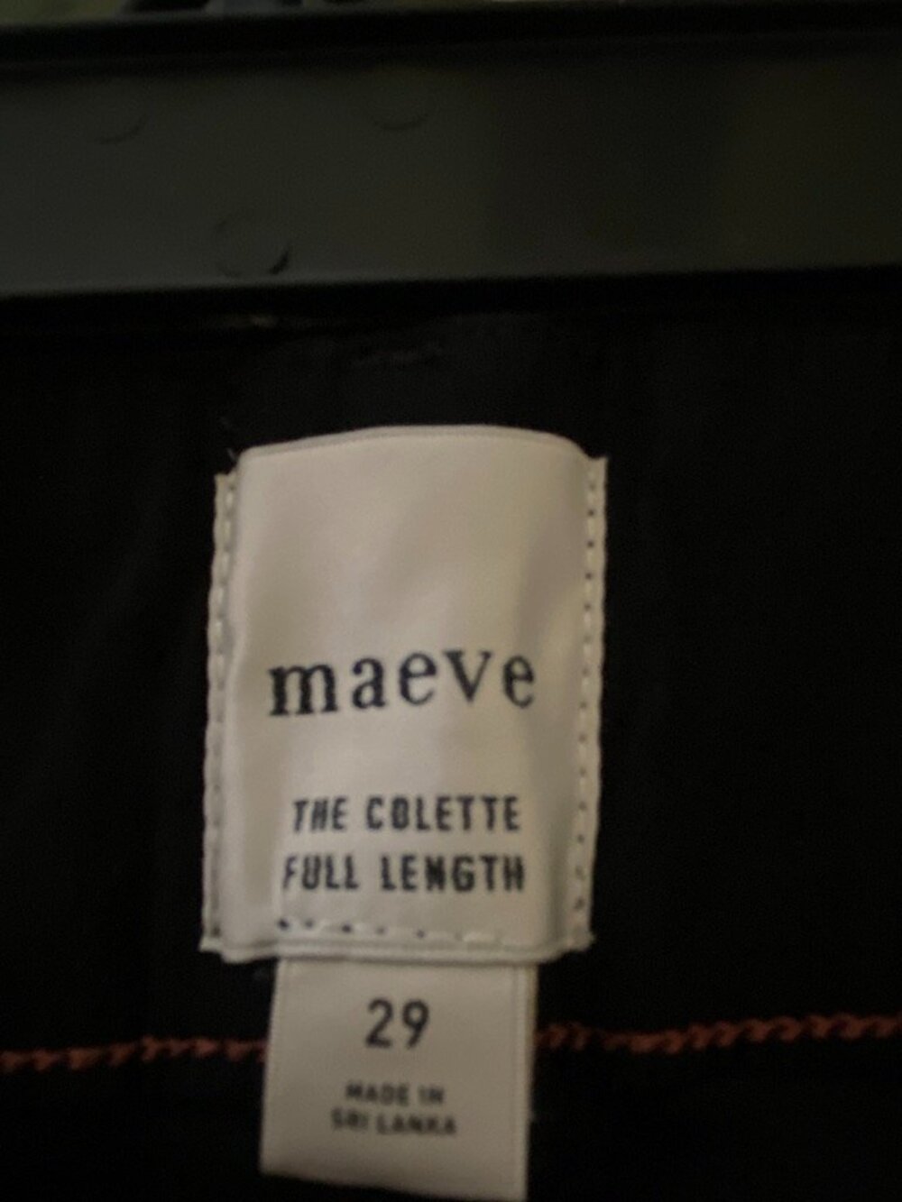 Maeve Collete Full Length Pant in Black, Size 29 - Picture 3 of 5